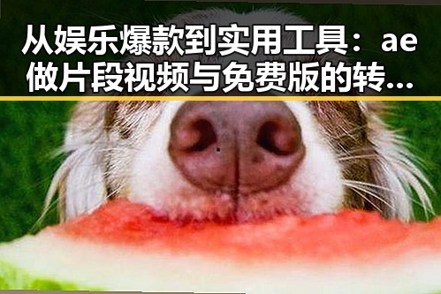 从娱乐爆款到实用工具：ae做片段视频与免费版的转变与现状