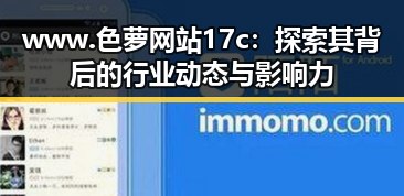 www.色 萝网站17c:探索其背后的行业动态与影响力