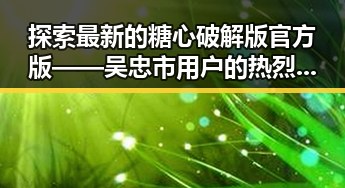 探索最新的糖心破解版官方版——吴忠市用户的热烈反响